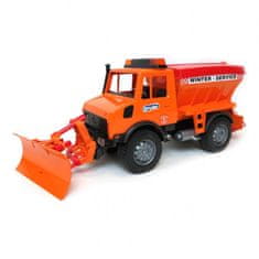 BRUDER Mercedes Benz UNIMOG Sypač s radlicou