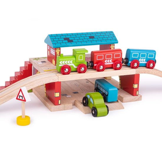 Bigjigs Rail Železničná stanica nad cestou