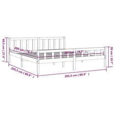 Vidaxl Posteľný rám masívne drevo 200x200 cm