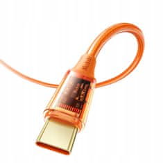 Mcdodo Telefónny kábel, výkonný, super rýchly, USB-C kábel, 100W, 6A, 1,8 m, oranžový, Mcdodo CA-2093