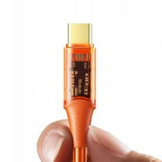 Mcdodo Telefónny kábel, výkonný, super rýchly, USB-C kábel, 100W, 6A, 1,8 m, oranžový, Mcdodo CA-2093
