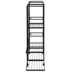 Petromila vidaXL Stojan na kvety s kolieskami 94,5x24,5x91,5 cm čierny železný
