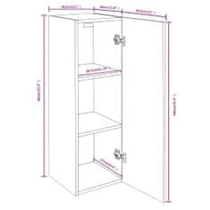 Vidaxl TV stolíky 2 ks dymový dub 30,5x30x90 cm spracované drevo