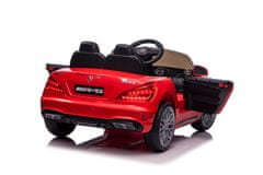 Lean-toys Autobatérie Mercedes SL65 S Červený lakovaný LCD displej
