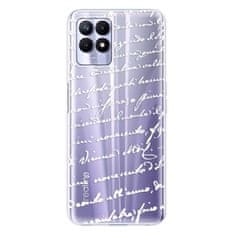 iSaprio Silikónové puzdro - Handwriting 01 - white pre Realme 8i