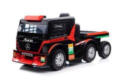 Lean-toys Batériový automobil Mercedes + náves XMX622B Červený LCD displej