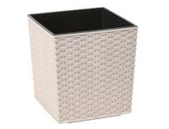 Lamela Obal na kvetináč JUKA RATTAN ECO plastový 25x25x26cm