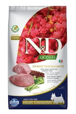 Quinoa DOG Weight Mnmgnt Lamb & Brocoli Mini 2,5kg