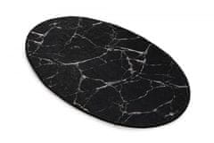 Conceptum Hypnose Oválny koberec Black Marble 60x90 cm čierny