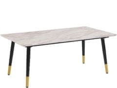 Danish Style Konferenčný stolík Matcha, 110 cm, mramor / biela