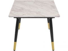 Danish Style Konferenčný stolík Matcha, 110 cm, mramor / biela
