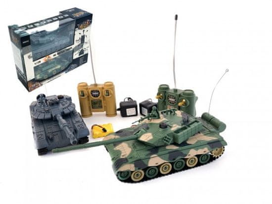 Teddies Tank RC 2ks 33cm + dobíjacia pack tanková bitka so zvukom so svetlom