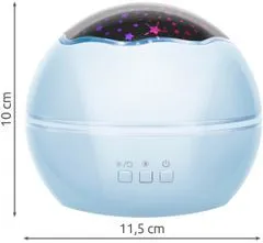 Izoxis Nočná lampa s projektorom - modrá LP16858