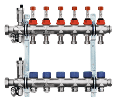 Avansa Nerezový rozdeľovač 6 cestný pre podlahové vykurovanie