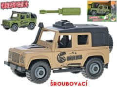 Dinoworld auto 17 cm 4x4 skrutkovací (hnedá, zelená)