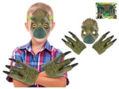 Mikro Trading Maska dinosaura zelená v krabici