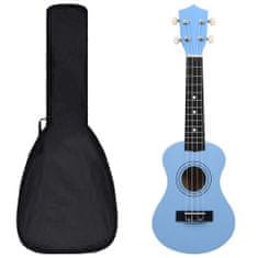 Vidaxl Sopránové ukulele s taškou pre deti modré 21"