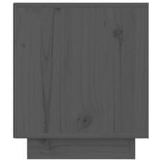 Petromila vidaXL Nočné stolíky 2 ks sivé 40x34x40 cm masívne borovicové drevo