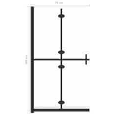 Petromila vidaXL Skladacia sprchová zástena priehľadné ESG sklo 70x190 cm