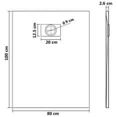 Petromila vidaXL Sprchová vanička SMC sivá 100x80 cm