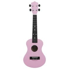 Vidaxl Sopránové ukulele s taškou pre deti ružové 23"