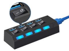 Verk 06236 Mini USB Hub 3.0, 4 porty