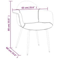 Vidaxl Jedálenská stolička bledosivá látková