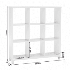KONDELA Regál, biela, Tofi 5 NEW