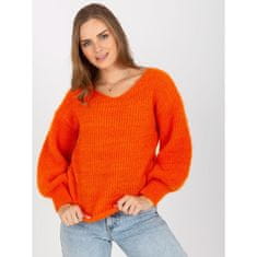 Och Bella Dámsky sveter s mohérom OCH BELLA oranžový TW-SW-BI-9029.84_389512 Univerzálne