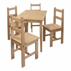 eoshop Stôl + 4 stoličky CORONA 2 vosk 161611