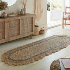 Flair Kusový koberec Grace Jute Natural/Grey ovál 80x230 ovál