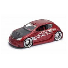 Welly 1:24 Peugeot 206 Tunning Červená