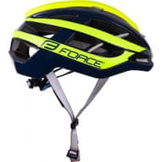 Force Prilba Lynx - žltá fluo-modrá - veľkosť L-XL (58-62 cm)