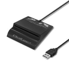 Qoltec Čítačka kariet Smart ID SCR-0636 | USB typ C