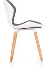 Halmar Jedálenská stolička K277, biela / šedá