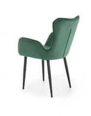 Halmar Kovová stoličky K427, tmavo zelená