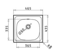 CASARREDO Nerezový drez vstavaný BASIC E 33, satin