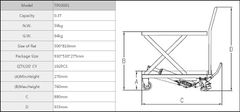 AHProfi Hydraulický zdvíhací stôl 270 kg nožnicový - TP03001