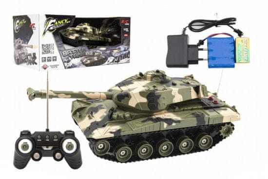 Teddies Tank RC plast 27cm 27MHz na batérie + dobíjacie pack so zvukom