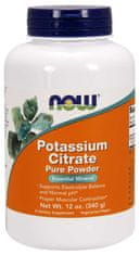 NOW Foods Potassium Citrate (draslík ako citrát draselný), Pure powder, 340g