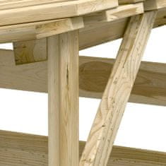 Petromila vidaXL Pergola so strechou 100x90x200 cm impregnované borovicové drevo