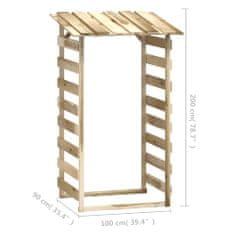 Petromila vidaXL Pergola so strechami 3 ks100x90x200 cm impregnované borovicové drevo