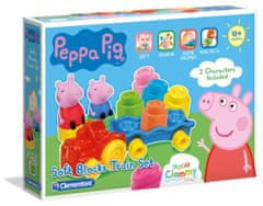 Clementoni Soft Clemmy Vláčik Prasiatko Peppa s 10 kockami