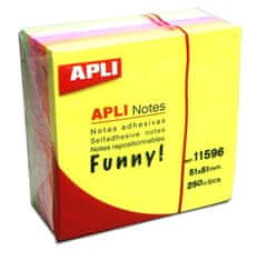 Apli Samolepiaci bloček "FUNNY", mix farieb, 51 x 51 mm, 250 listov, 11596