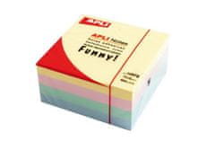 Apli Samolepiaci bloček "FUNNY", mix pastelových farieb, 75 x 75 mm, 400 listov, 10972