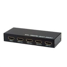 ROLINE Video distribútor splitter HDMI 1IN 4OUT UHD 4K (60Hz) 18G, čierny