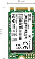 Transcend 420S SSD disk, M.2 2242, 480GB, 530/480 MB/s, SATA III (TS480GMTS420S) - rozbalené