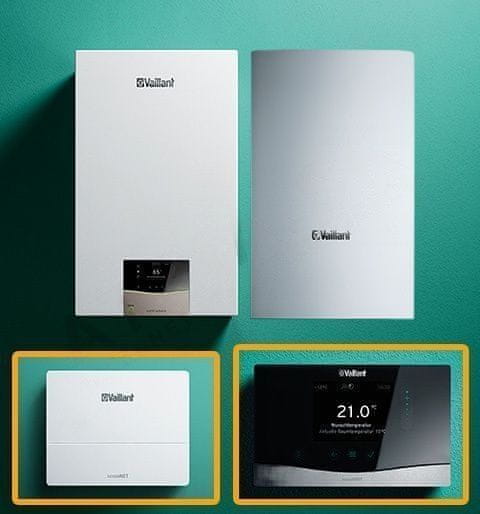 VAILLANT Vaillant VU 20CS/1-7 ecoTEC exclusive IoniDetect + VIH Q 75 B vedľa kotla + sensoCOMFORT 720 + sensoNET VR 921 - Kotol