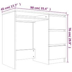 Vidaxl Stôl sivý dub sonoma 90x45x76 cm spracované drevo