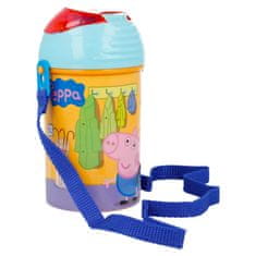 Stor Fľaša na pitie Prasiatko Peppa Pop up 450ml